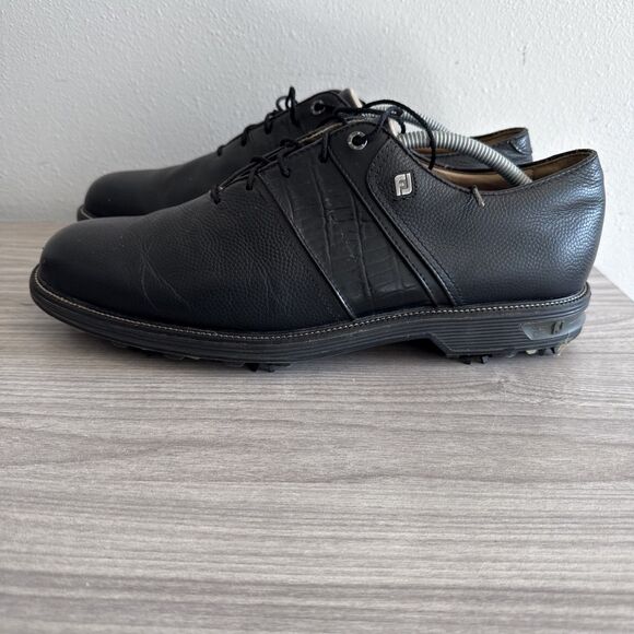 Footjoy Dryjoys Premier Series Shoe Mens 12 Packard Versatrax Black Leather - Picture 1 of 11